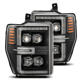 AlphaRex 880310 08-10 Ford F250-550 NOVA-Series LED Projector Headlights Black w/Activ Light/Seq Signal