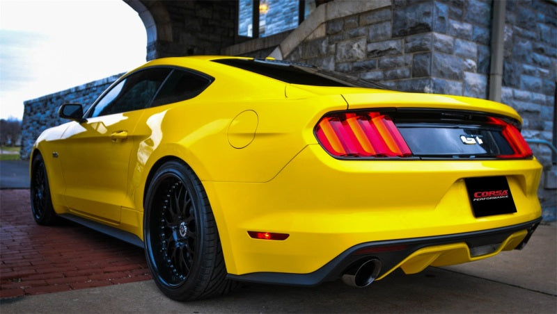 Corsa 2015 Ford Mustang GT Fastback 5.0 3in Xtreme Cat Back Exhaust w/ Dual Black 4.5in Tips - eliteracefab.com