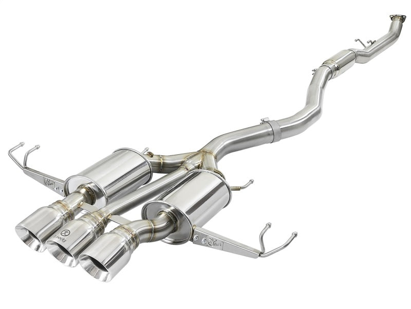 aFe Takeda 3in 304 SS Cat-Back Exhaust w/ Tri-Polished Tips 17-18 Honda Civic Type R L4 2.0L (t) - eliteracefab.com