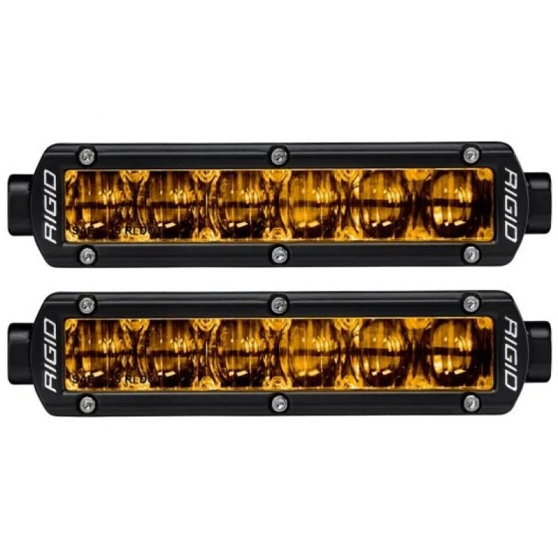 Rigid Industries 6in SR-Series Pro Dot / SAE Fog Lights (Pair) - Selective Yellow - eliteracefab.com