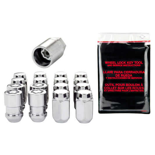 McGard 1/2-20 Chrome 4 Lug Wheel Lock Kit Cone - 12 Lugs - 84430