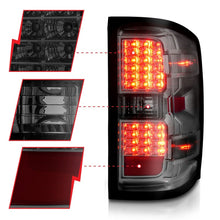 Load image into Gallery viewer, ANZO 15-19 Chevy Silverado 2500HD/3500HD (Halgn Only) LED Tail Lights w/Smoke Light Bar &amp; Clear Lens - eliteracefab.com