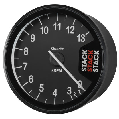 Autometer Stack Clubman Tachometer 80mm 0-3-13K RPM - Black ST200-0313
