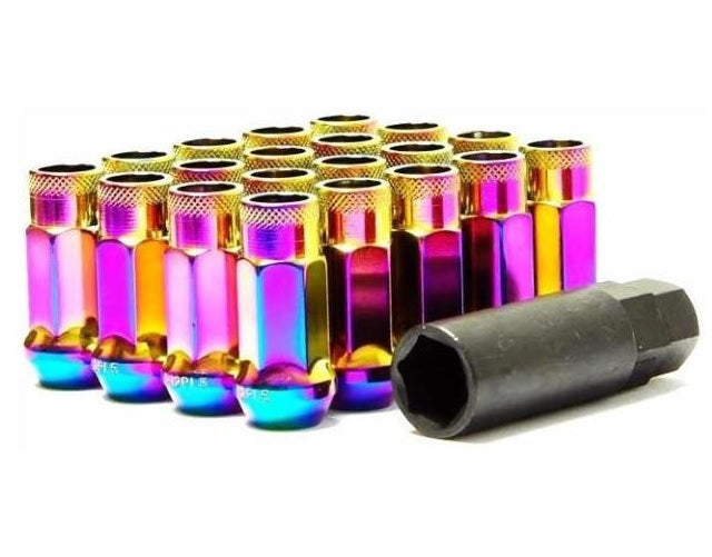 WHEEL MATE MUTEKI SR48 OPEN END LUG NUTS – NEON 12×1.50 48MM - eliteracefab.com