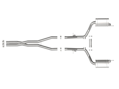 aFe MACH Force-Xp 3in 304 SS Cat-Back Exhaust 15-20 Dodge Charger Hellcat V8-6.2L (sc) / 392 V8-6.4L aFe