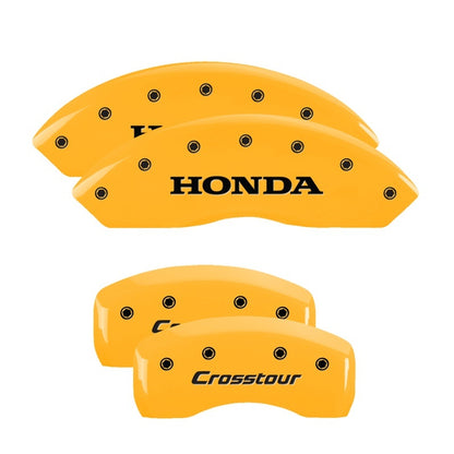 MGP 4 Caliper Covers Engraved Front & Rear i-Vtec Yellow finish black ch MGP