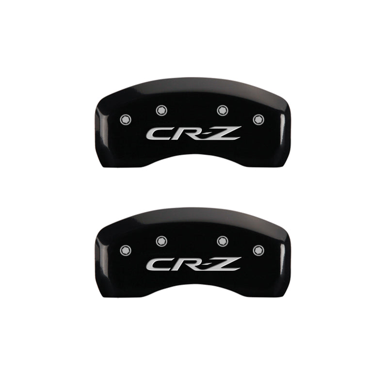 MGP 4 Caliper Covers Engraved Front Honda Engraved Rear CR-Z Black finish silver ch MGP