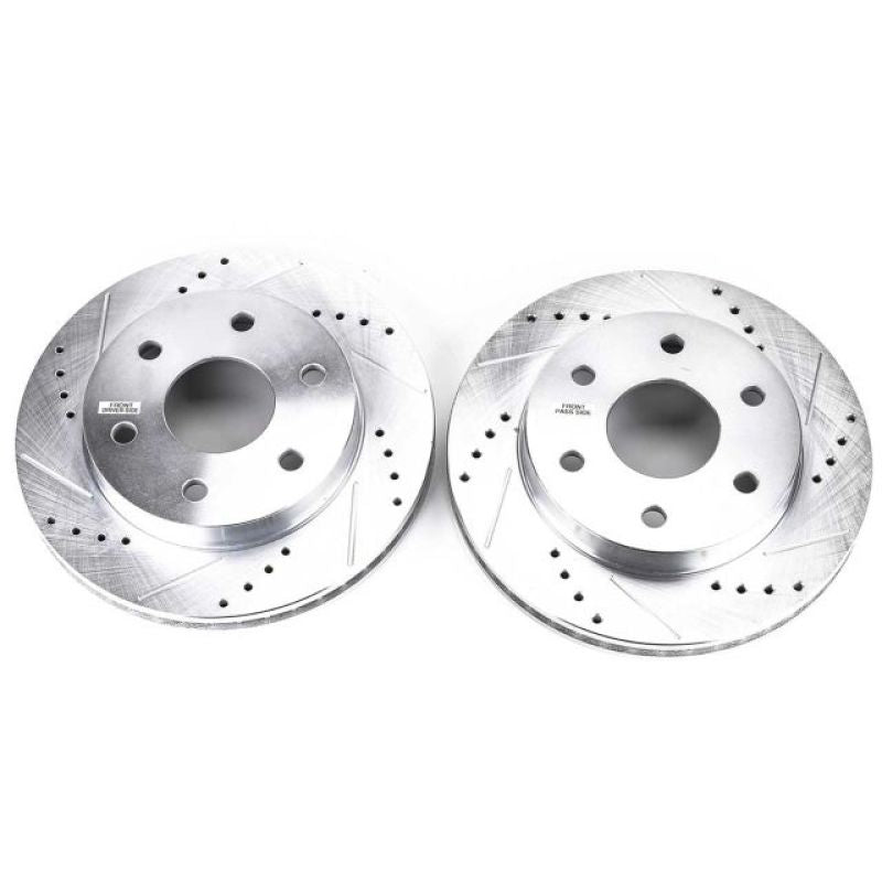 Power Stop 02-06 Cadillac Escalade Front Evolution Drilled & Slotted Rotors - Pair - eliteracefab.com