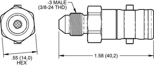 Wilwood Quick Disconnect - Male Side -3 AN Wilwood