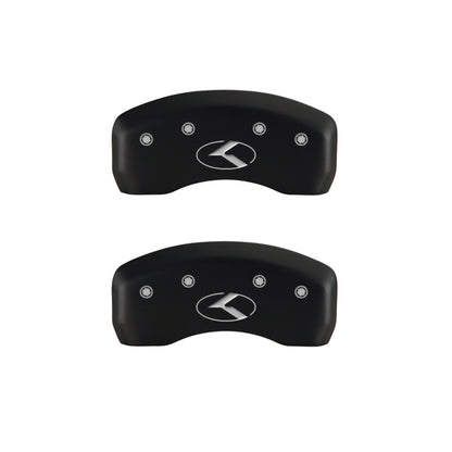 MGP 4 Caliper Covers Engraved Front & Rear Circle K/Kia Red finish silver ch MGP