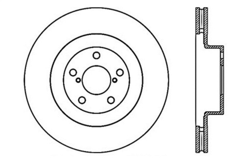 STOPTECH 02-10 SUBARU WRX SLOTTED & DRILLED RIGHT FRONT ROTOR (EXC. STI), 127.47018R - eliteracefab.com