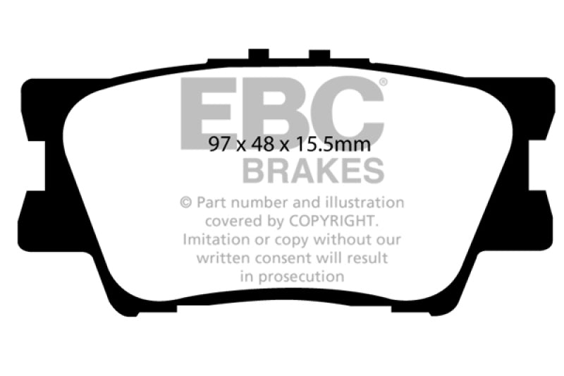 EBC 13+ Lexus ES300h 2.5 Hybrid Greenstuff Rear Brake Pads - eliteracefab.com