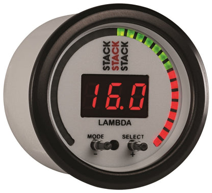 Autometer Stack 52mm Pro-Control Wideband Air/Fuel Ratio (Lambda) Gauge - White ST3404