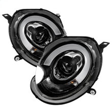 Load image into Gallery viewer, Spyder Mini Cooper 2007-2012 Projector Headlights Halogen Model Only - DRL Black PRO-YD-MC07-DRL-BK - eliteracefab.com