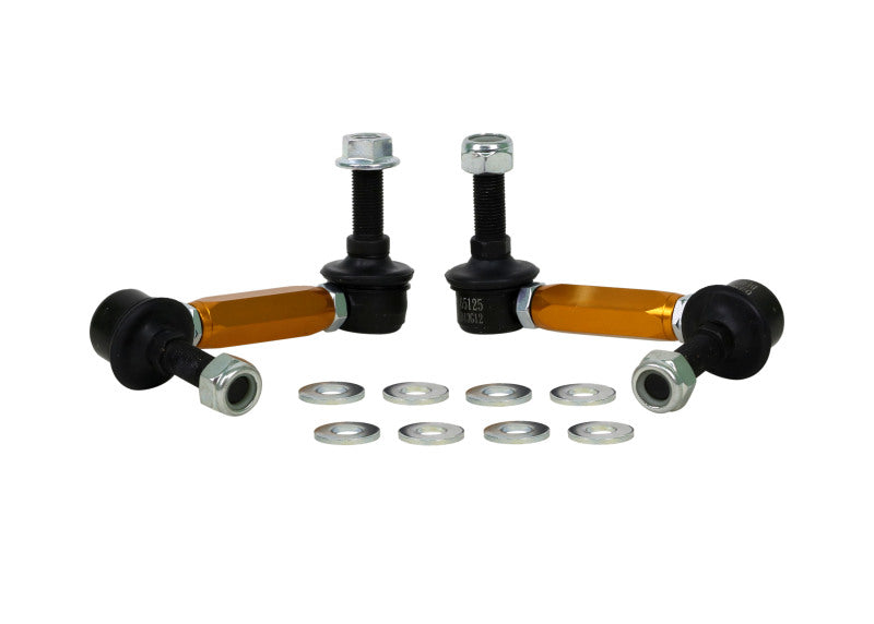 Whiteline Universal Sway Bar Link Assembly Heavy Duty Adjustable Steel Ball 115mm Size - eliteracefab.com