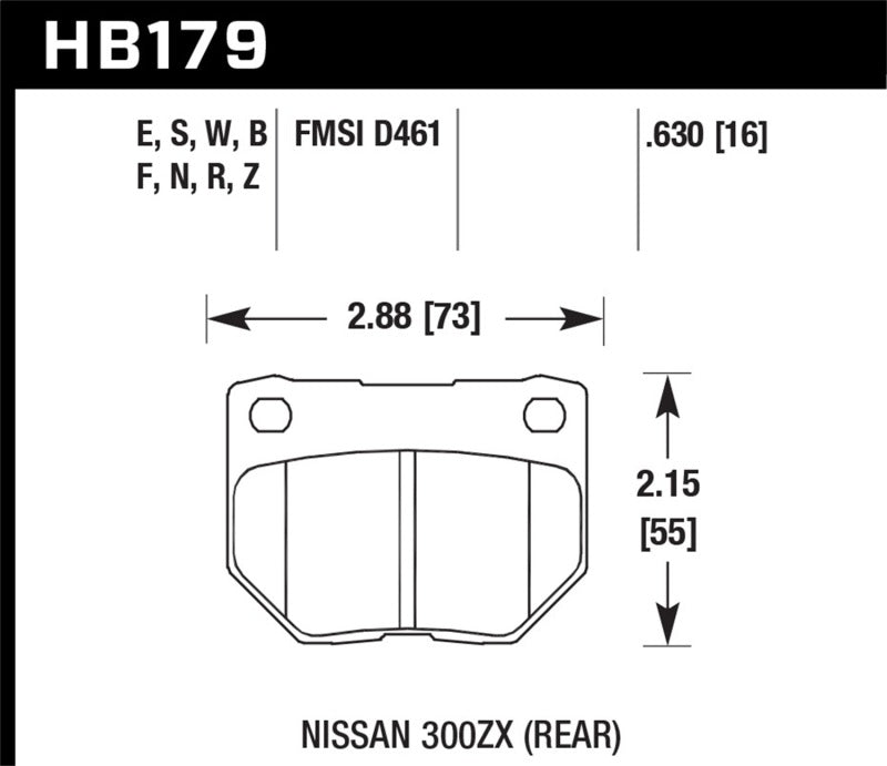 Hawk Performance HT-10 Rear Brake Pads - HB179S.630