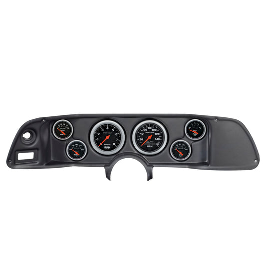 Autometer Sport-Comp 70-78 Camaro Dash Kit 6pc Tach / MPH / Fuel / Oil / WTMP / Volt 7022-SC