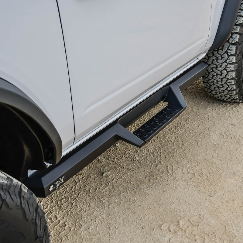 Westin/HDX 2021+ Ford Bronco (2-Door) Drop Nerf Step Bars - Textured Black - eliteracefab.com