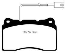 Load image into Gallery viewer, EBC 2014-2016 Maserati Ghibli 3.0L Twin Turbo (330) Yellowstuff Front Brake Pads - eliteracefab.com