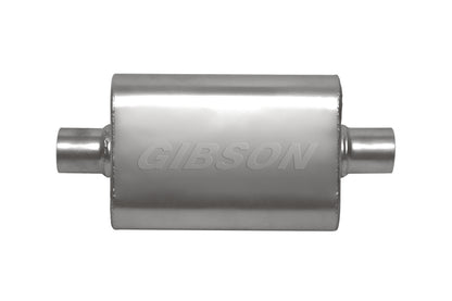 Gibson CFT Superflow Center/Center Oval Muffler - 4x9x13in/3in Inlet/3in Outlet - Stainless Gibson