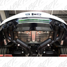 Load image into Gallery viewer, MBRP 16-19 Chevy Camaro V8 6.2L 6spd 3in Black Race Dual Axle Back w/ 4.5in Quad Dual Wall Tips - eliteracefab.com