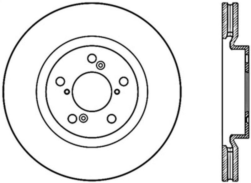 StopTech 09-14 Acura TL Sport Cryo Slotted Front Left Rotor Stoptech