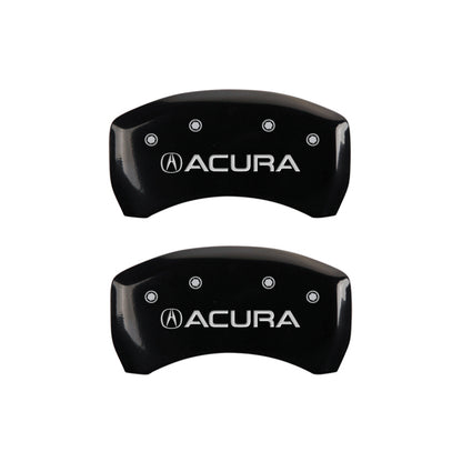 MGP 4 Caliper Covers Engraved Front & Rear Acura Black finish silver ch MGP