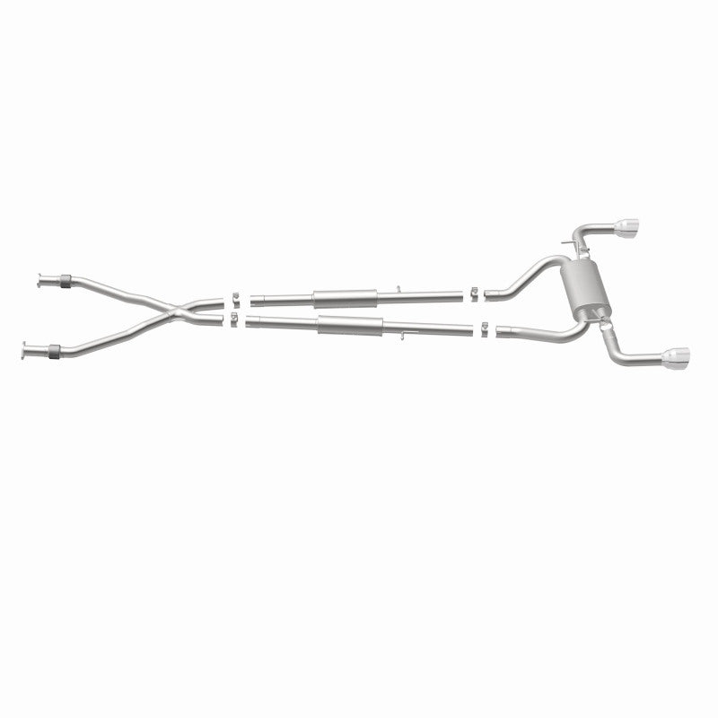MagnaFlow 14 Infiniti Q50 V6 3.7L Cat-Back Polished Stainless Tips Dual Split Rear Exit Exhaust Magnaflow