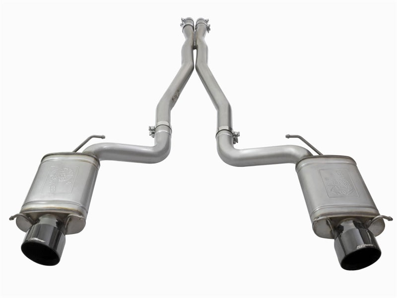 aFe Mach Force-Xp 3in CB Stainless Steel Dual Exhaust System w/ Black Tips 09-15 Cadillac CTS-V aFe