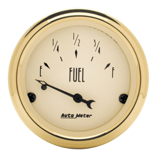 AutoMeter Gauge Fuel Level 2-1/16in. 0 Ohm(e) to 30 Ohm(f) Elec Golden Oldies 1507