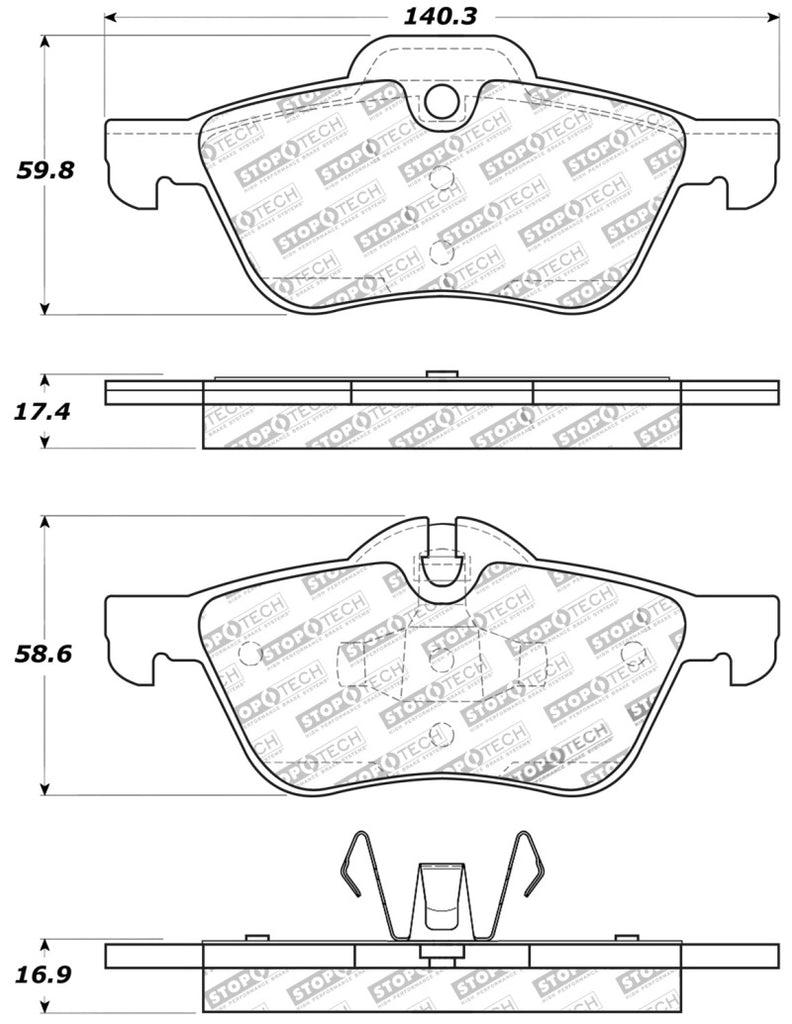 StopTech Performance 02-06 Mini Front Brake Pads - eliteracefab.com