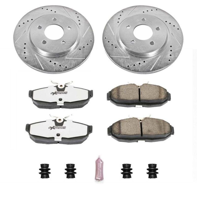 Power Stop 05-11 Ford Mustang Rear Z26 Street Warrior Brake Kit - eliteracefab.com