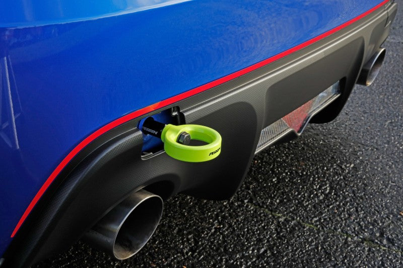 Perrin 13-20 & 2022 Subaru BRZ / 13-16 Scion FRS / 17-20 Toyota 86 Tow Hook Kit (Rear) - Neon Yellow Perrin Performance