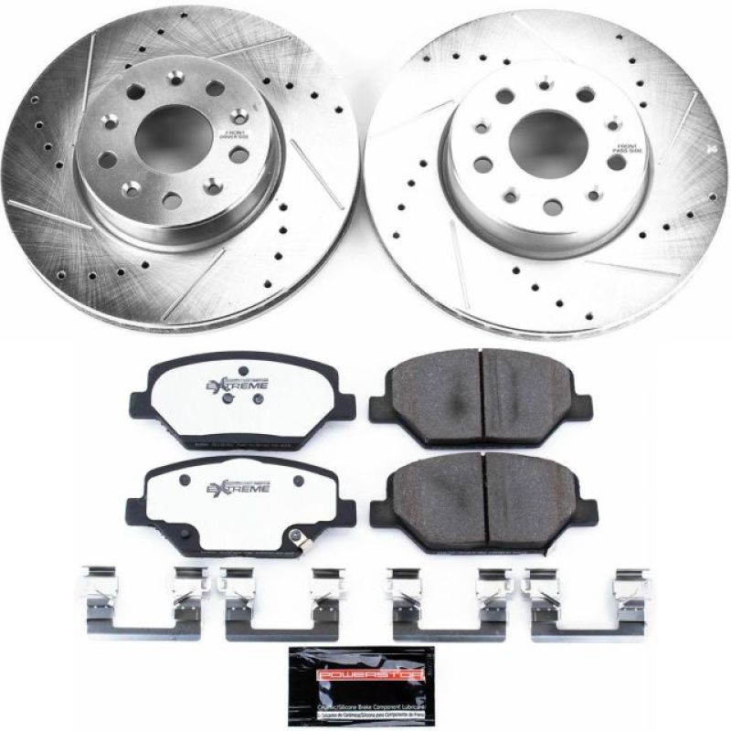 Power Stop 16-19 Chevrolet Camaro Front Z26 Street Warrior Brake Kit - eliteracefab.com