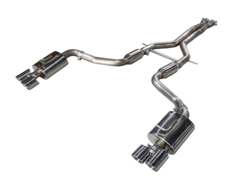 AWE Tuning Panamera Turbo Performance Exhaust System Touring Edition Polished Silver Tips AWE Tuning