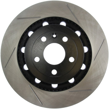 StopTech 17 Ford Flex/ 17 Ford Explorer w/ Heavy Duty Brakes Front Left Slotted Rotor Stoptech