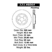 Load image into Gallery viewer, CENTRIC 03-06 EVO 8 &amp; 9 FRONT ROTOR, 121.46064 - eliteracefab.com