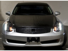 Load image into Gallery viewer, Spyder Infiniti G35 03-07 2DR Projector Halogen - LED Halo DRL Blk High H4 PRO-YD-IG35032D-DRL-BK - eliteracefab.com