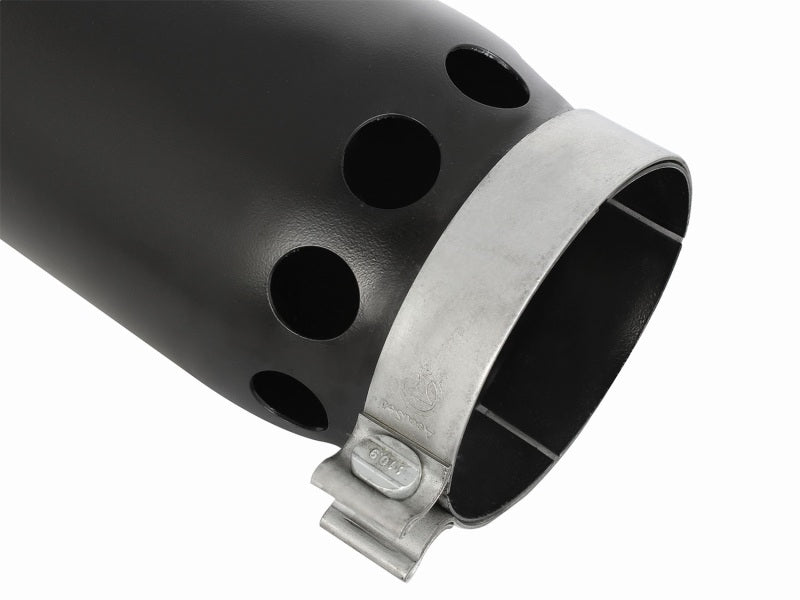 aFe MACHForce XP Cat-Back SS-304 5in Interooled Exhaust Tip 5in In x 6in Outx16inL Bolt-On Right Blk - eliteracefab.com