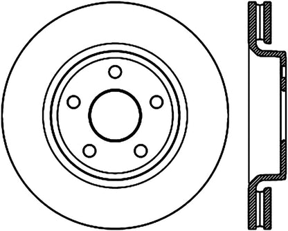 StopTech Slotted Sport Front Right Brake Rotor 11-17Jeep Grand Cherokee (Exludes SRT8) Stoptech