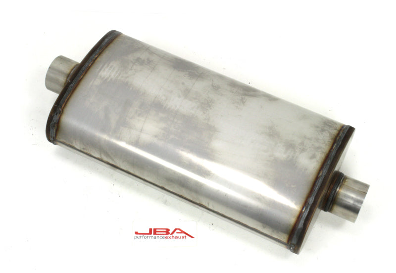 JBA 40-302201 | UNIVERSAL DUAL CORE 304SS MUFFLER 22X11X6 3IN INLET DIAMETER - eliteracefab.com