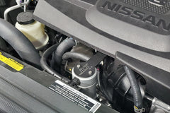 J&L 16-21 Nissan Titan 5.6L Passenger Side Oil Separator 3.0 - Clear Anodized - eliteracefab.com