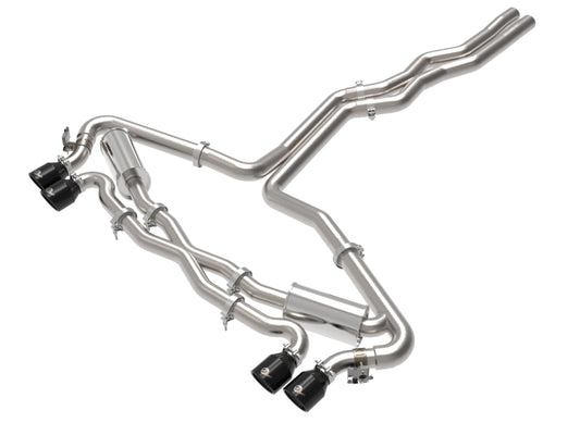 aFe 20-22 Audi RS6 Avant V8 4L (tt) MACH Force-Xp 3in to 2.5in 304 SS Cat-Back Exhaust w/ Black Tip aFe