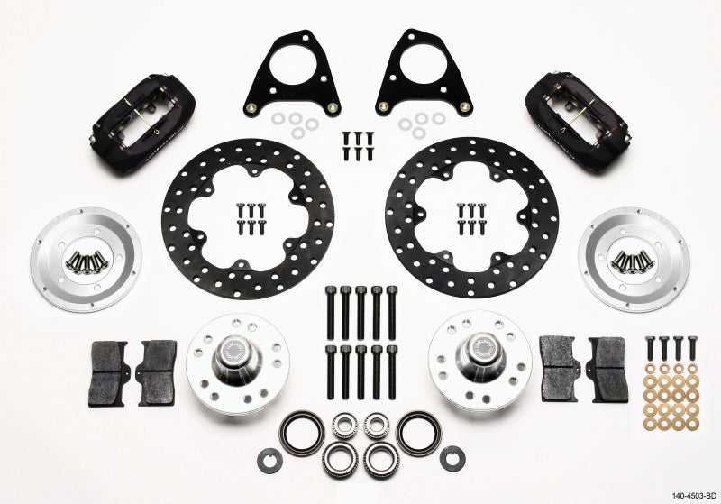 Wilwood Forged Dynalite Front Drag Kit Drilled Rotor 87-93 Mustang 84-86 SVO 5 Lug - eliteracefab.com