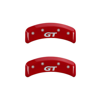 MGP 4 Caliper Covers Engraved Front Mustang Engraved Rear SN95/GT Red finish silver ch - eliteracefab.com