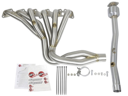 aFe Power Twisted Steel Long Tube Header & Connection Pipes (Street Series) 01-16 Nissan Patrol aFe
