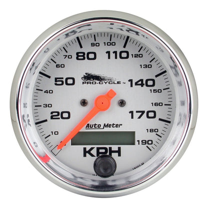 Autometer Pro-Cycle Gauge Speedo 3 3/4in 120 Mph Elec Silver 19352