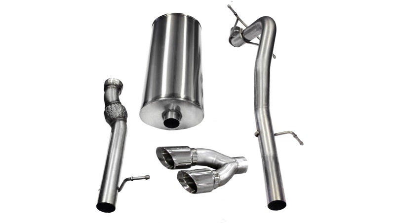 Corsa 11-13 Cadillac Escalade ESV 6.2L V8 Polished Sport Cat-Back Exhaust CORSA Performance