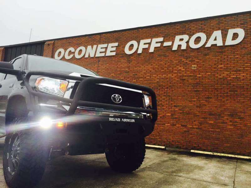 Road Armor 14-20 Toyota Tundra Stealth Front Winch Bumper w/Lonestar Guard - Tex Blk Road Armor