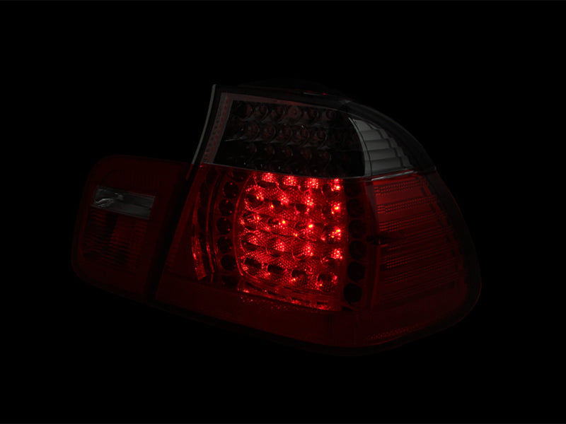 ANZO USA Bmw 3 Series E46 Led Taillights Red/Smoke; 2002-2005 - eliteracefab.com